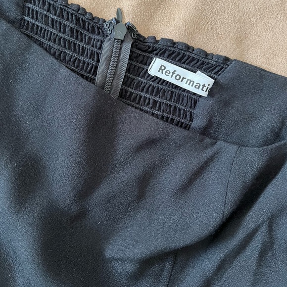 Reformation 8 Sigmund Long Sleeve Midi Dress Leg Slit - Picture 12 of 13